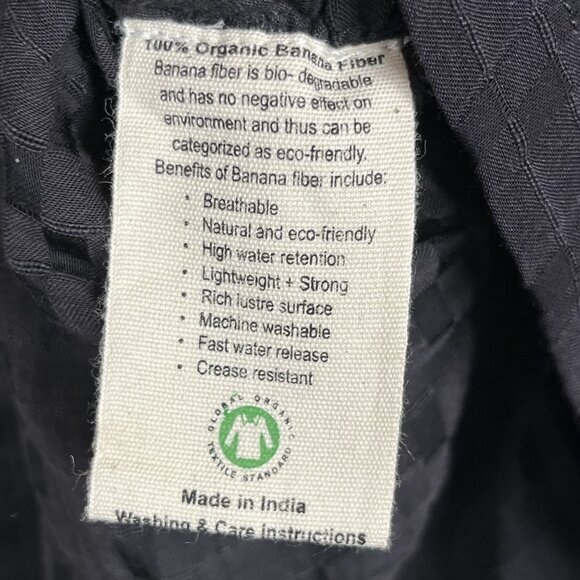 NWT Ethos Paris Fola 100% Organic Banana Fiber Ebony Tunic Top Sz Large - Picture 4 of 6